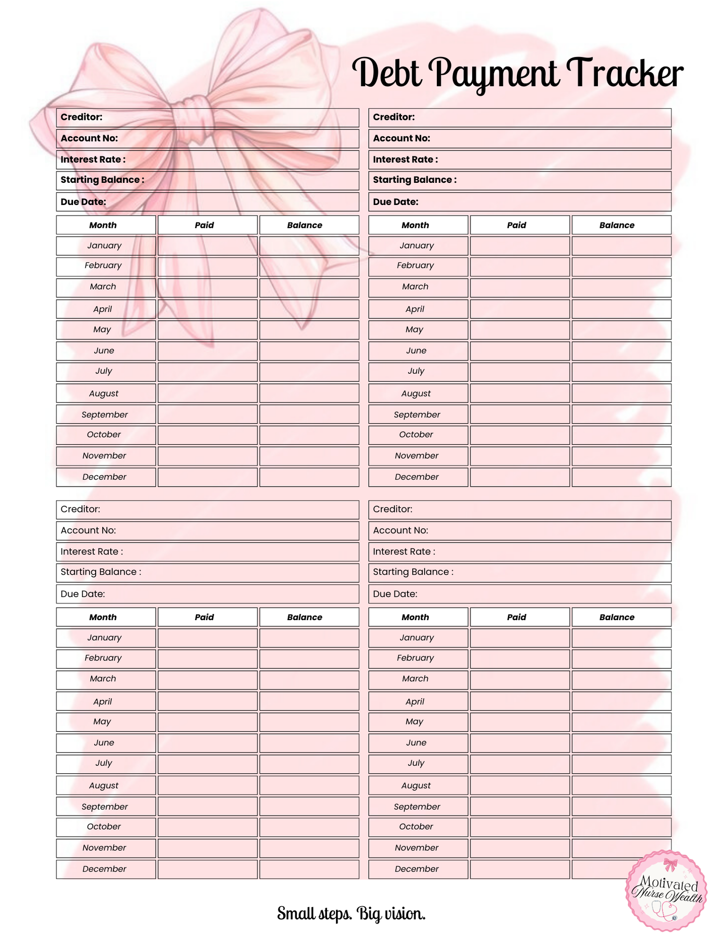Debt Payment Tracker
