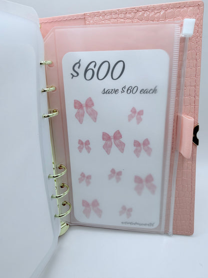 2k Bow/Heart Themed Savings Binder