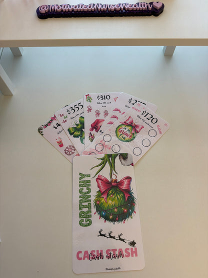 Christmas “Pink Grinch” 1500 Savings Challenge Binder Set