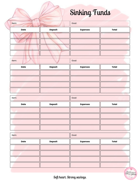 Sinking Funds Template