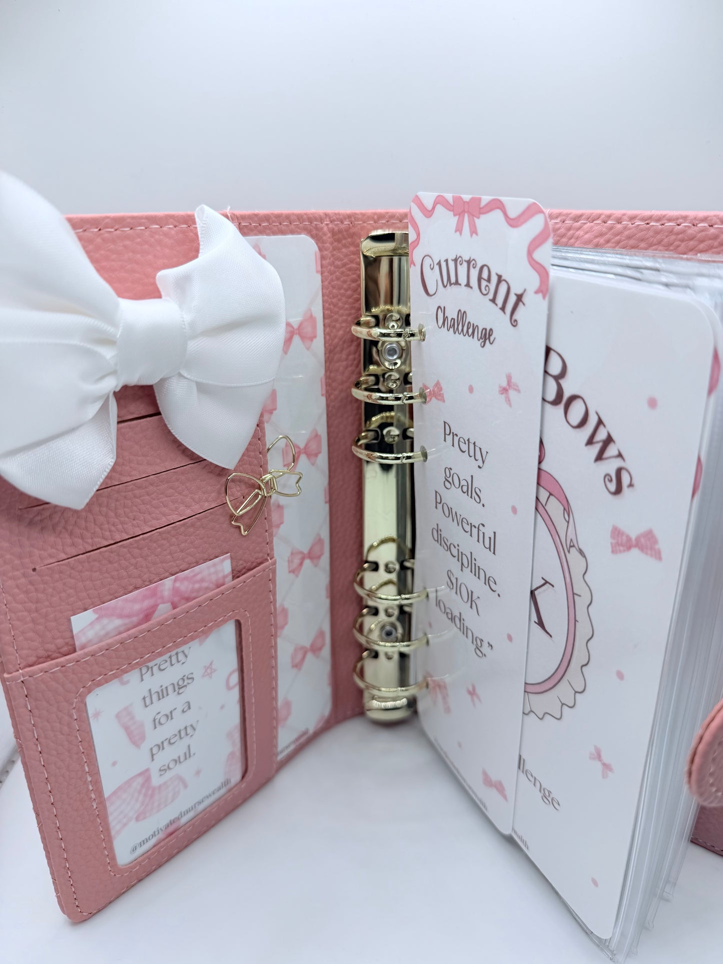 Pretty Bows 10k Savings Challenge Binder