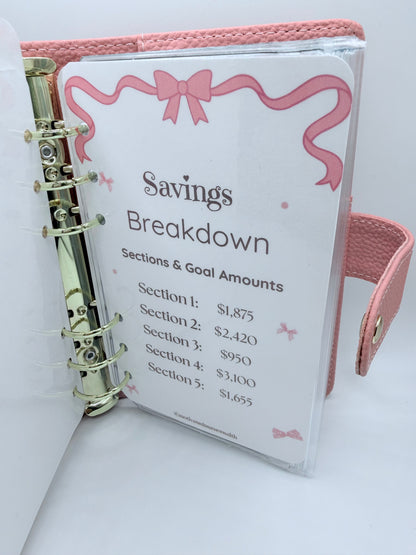 Pretty Bows 10k Savings Challenge Binder