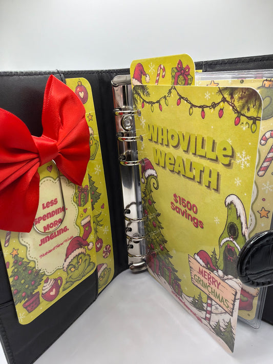Grinchmas Savings Binder | Christmas in July A6 Cash Stuffing Binder