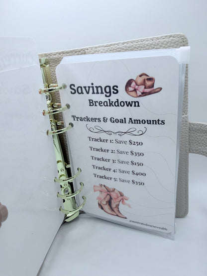 Saddle Up and Save Highland Cow Binder Set 1500 Savings Challenge