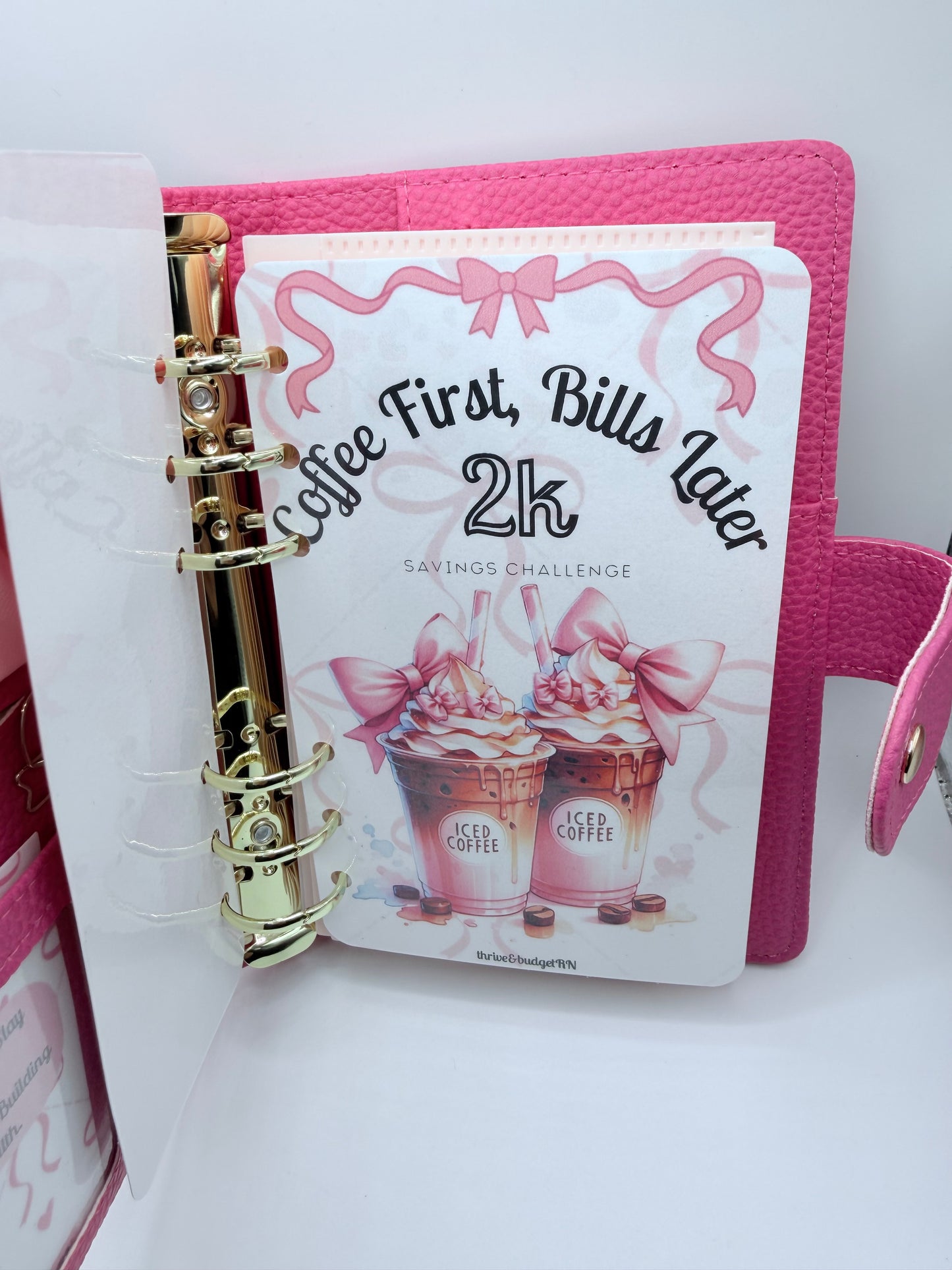 Coffee First, Bills Later $2,000 Savings Challenge Binder ☕