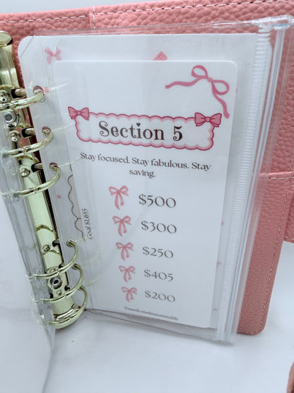 Pretty Bows 10k Savings Challenge Binder