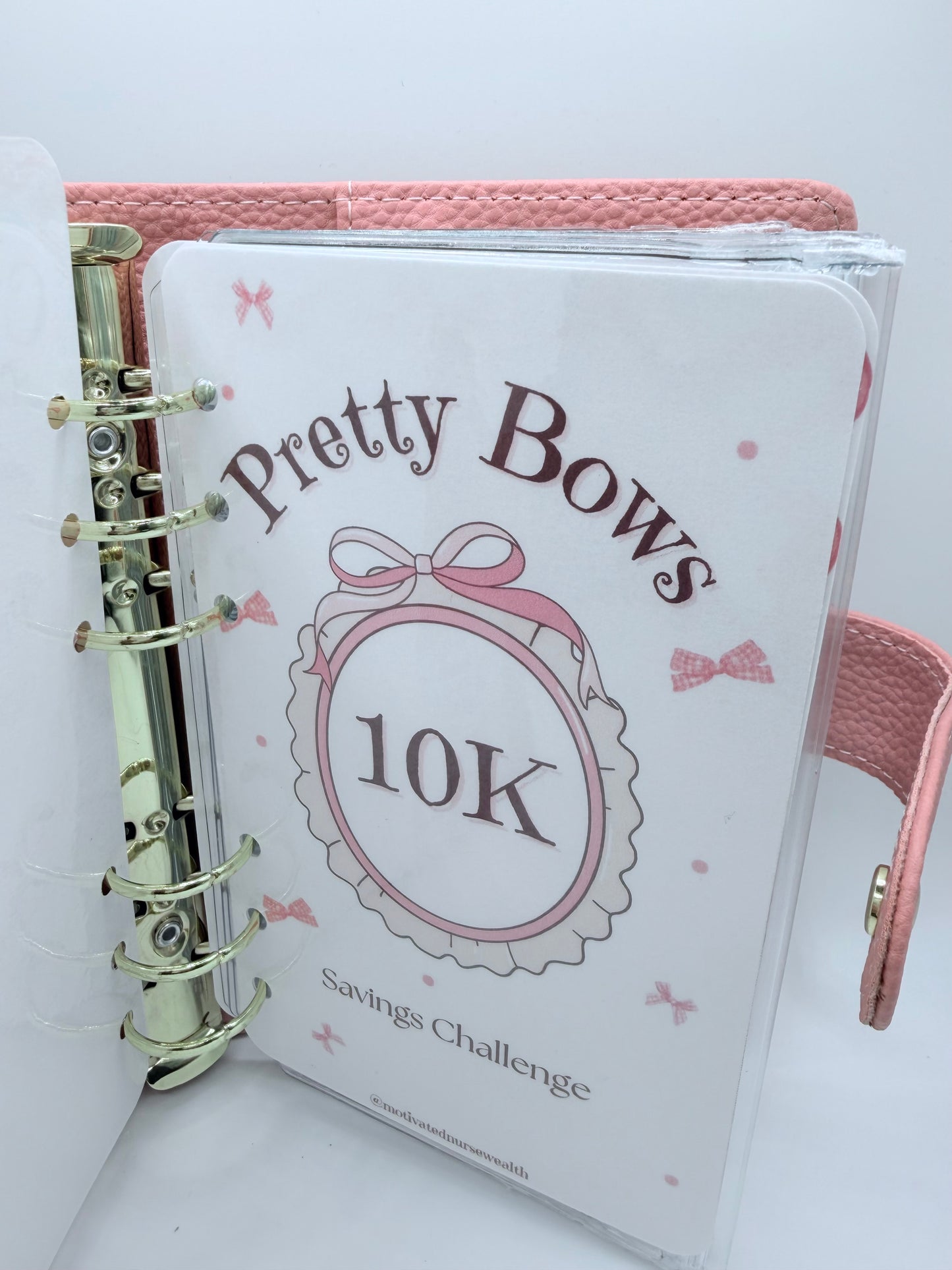 Pretty Bows 10k Savings Challenge Binder