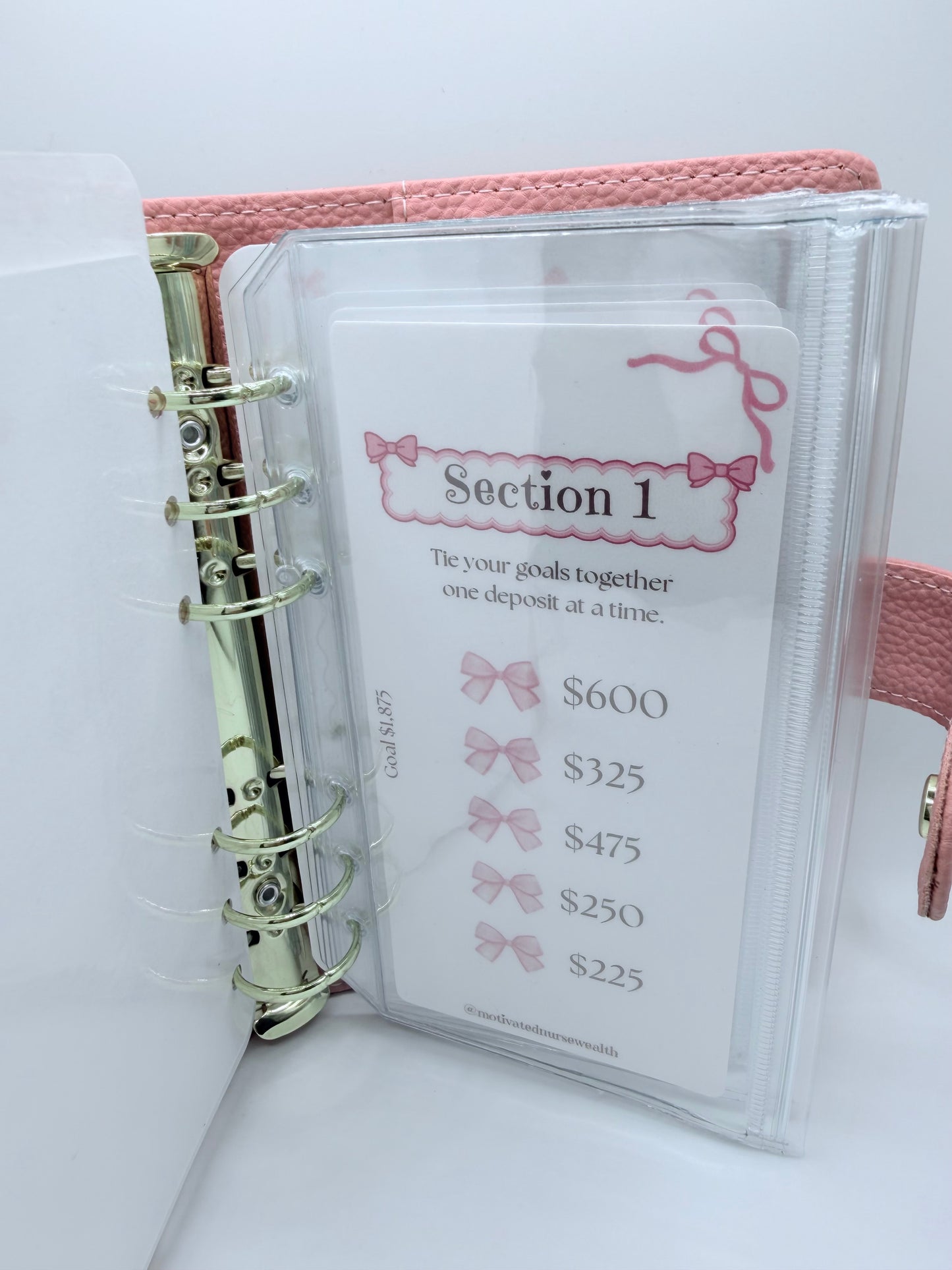 Pretty Bows 10k Savings Challenge Binder