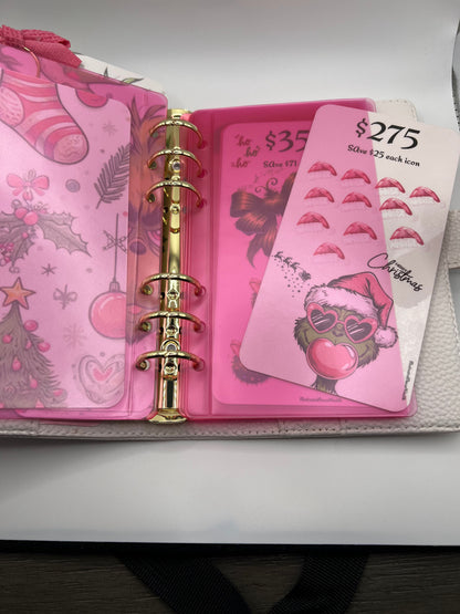 Christmas “Pink Grinch” 1500 Savings Challenge Binder Set