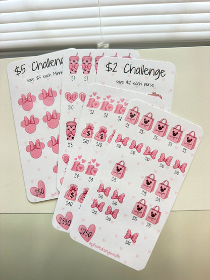 Minnie $820 Savings Challenge Binder