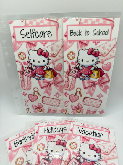 HK-Inspired A6 Pink Acrylic Savings Challenge Binder | Custom Savings Goals