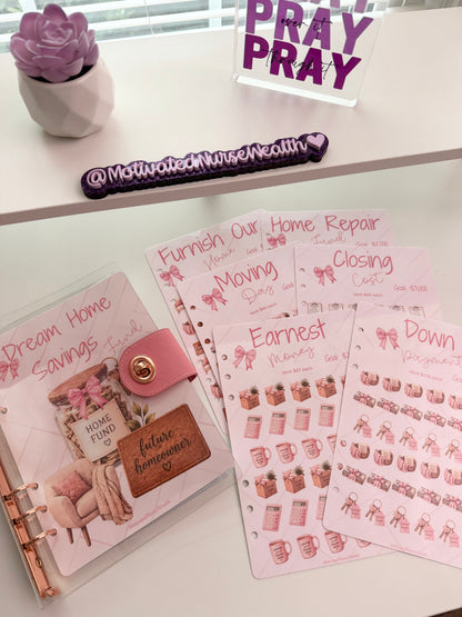 🏡 Dream Home Fund Savings Binder | A5 Cash Stuffing Binder | $25,000 Savings Challenge | Home Buying Budget Binder | Down Payment Savings Tracker