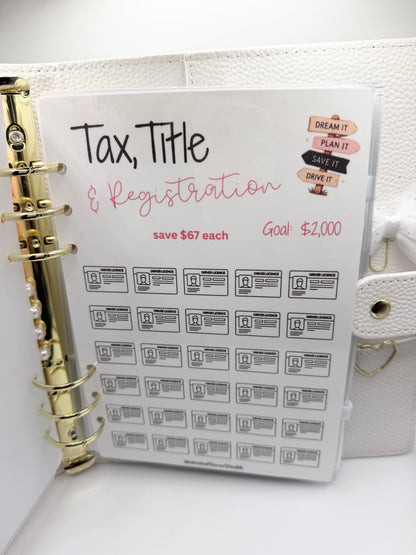 New Car Fund A5 Savings Binder | Save $20,000+ for Your Next Vehicle | Cash Stuffing Binder | Budget Binder | Sinking Fund Binder