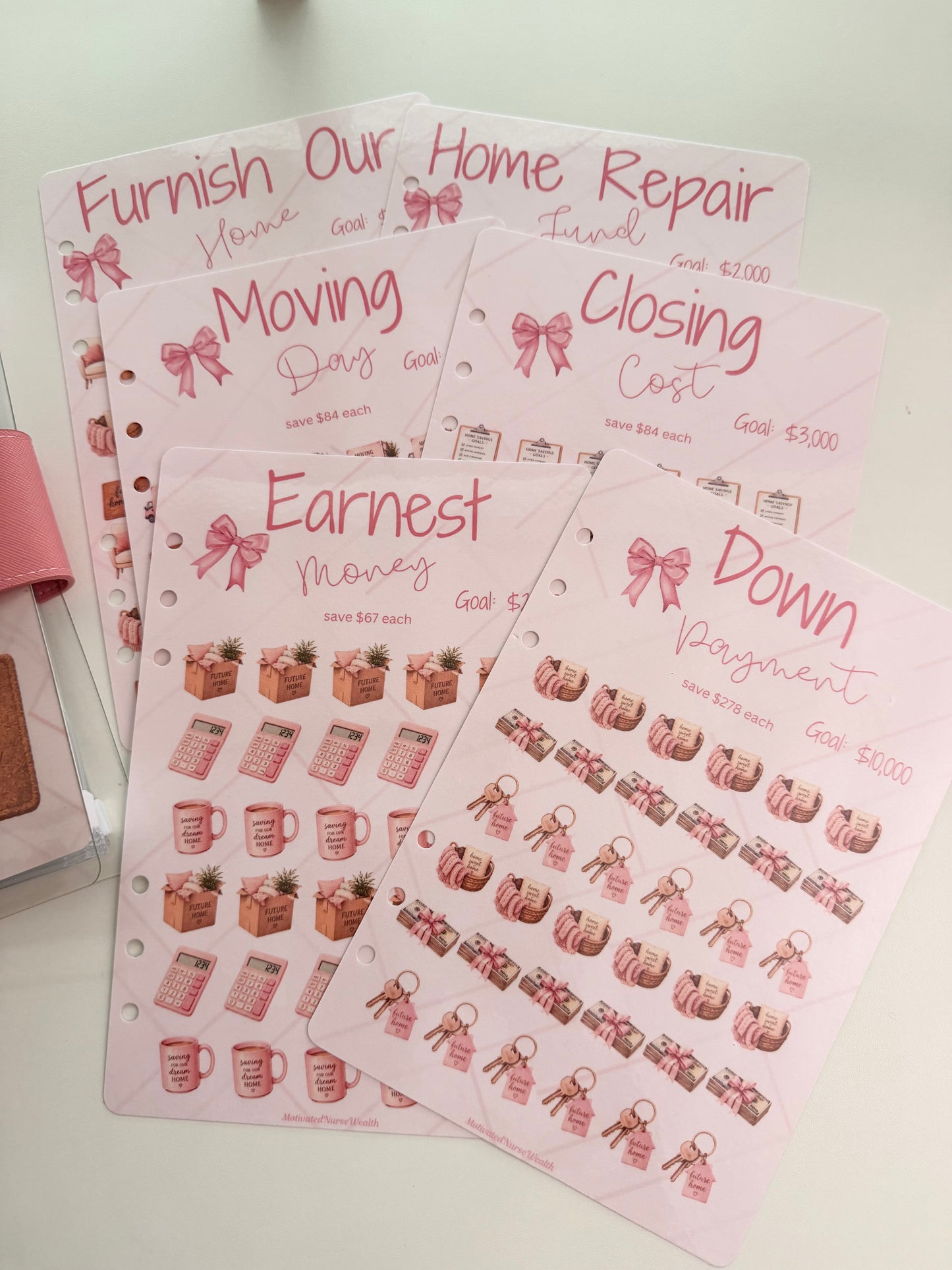 🏡 Dream Home Fund Savings Binder | A5 Cash Stuffing Binder | $25,000 Savings Challenge | Home Buying Budget Binder | Down Payment Savings Tracker