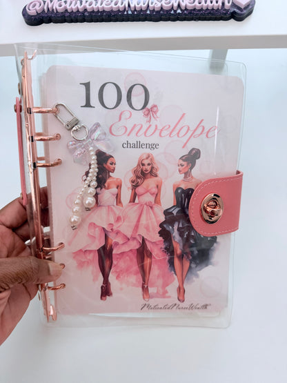 A5 100 Envelope Savings Challenge Binder | Cash Stuffing Savings Challenge | Budget Binder for Saving Money
