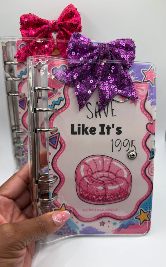 90s Nostalgia Cash Stuffing Binder | Retro A6 Savings Binder