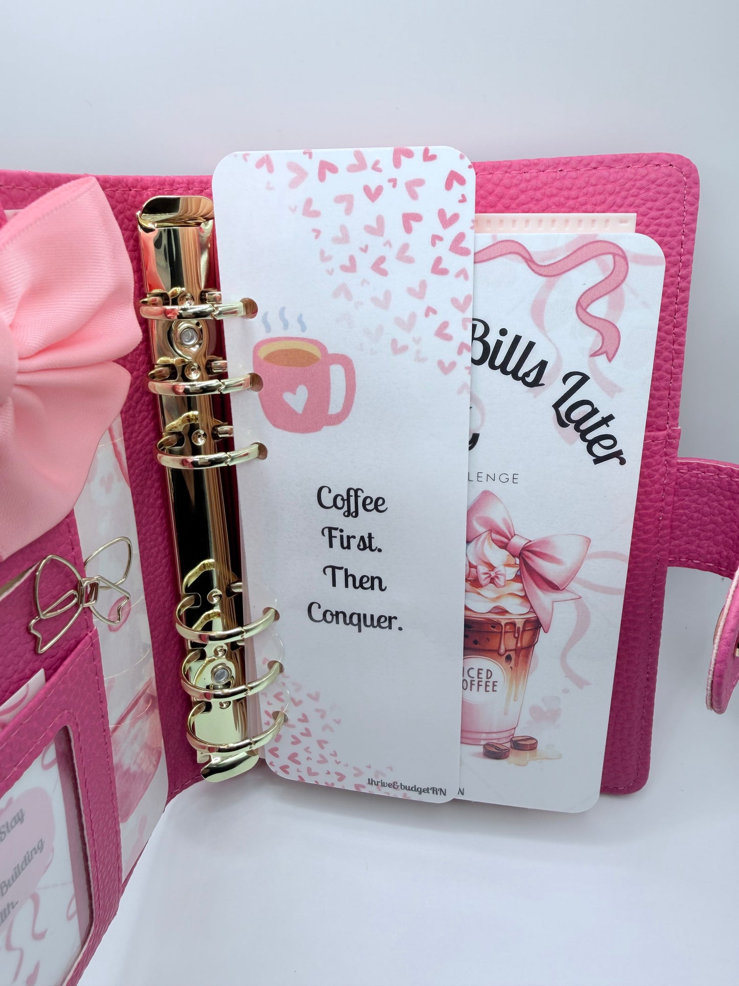 Coffee First, Bills Later $2,000 Savings Challenge Binder ☕