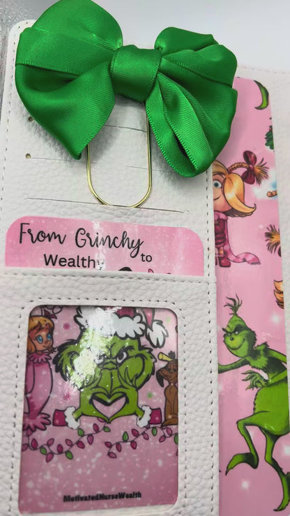 Christmas “Pink Grinch” 1500 Savings Challenge Binder Set